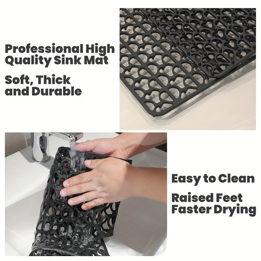 Silicone Sink Mat Silicone Kitchen Sink Mat | For Farmhouse Stainless Steel Porcelain Sink With Rear Drain, Sink Protectors For Bottom Of Kitchen Sink