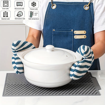 1pc\u002FSilicone Dish Drying Mat Drain Mat Built-In Drain, Easy to Clean Reusable Sink Mat, Heat Insulation Mat, Multifunctional Kitchen Mat, Dishwasher Stand Tripod, Kitchen Accessories,Father Gift