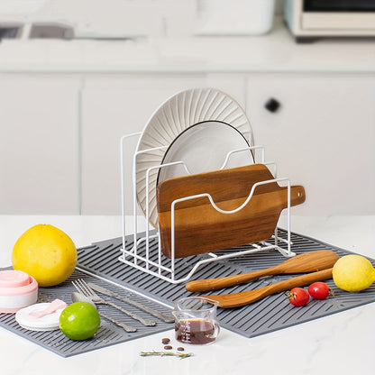 1pc\u002FSilicone Dish Drying Mat Drain Mat Built-In Drain, Easy to Clean Reusable Sink Mat, Heat Insulation Mat, Multifunctional Kitchen Mat, Dishwasher Stand Tripod, Kitchen Accessories,Father Gift