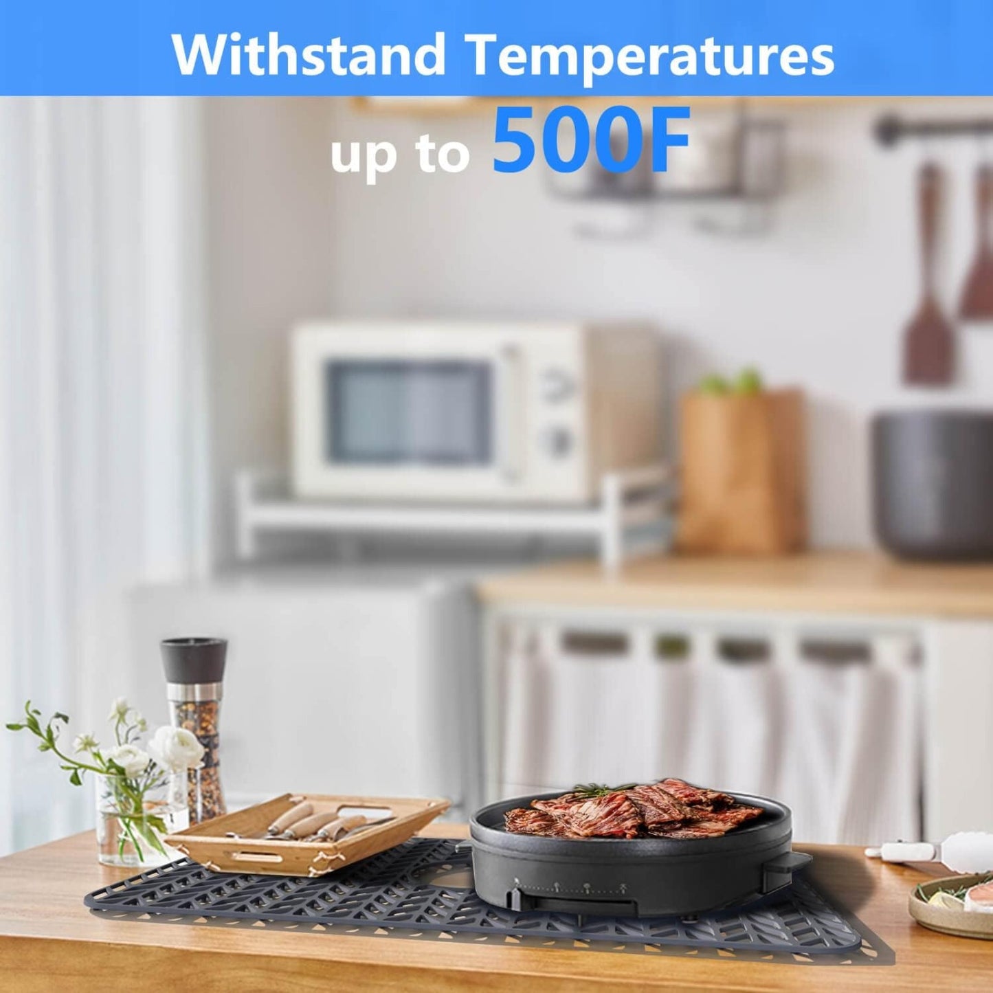 ADERTOS Silicone Sink Protector Mat Non-Slip Heat-Resistant (26\