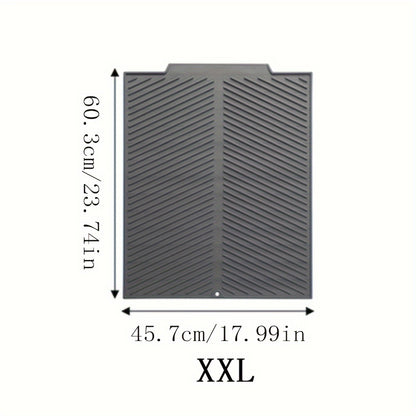 1pc\u002FSilicone Dish Drying Mat Drain Mat Built-In Drain, Easy to Clean Reusable Sink Mat, Heat Insulation Mat, Multifunctional Kitchen Mat, Dishwasher Stand Tripod, Kitchen Accessories,Father Gift