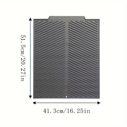 1pc\u002FSilicone Dish Drying Mat Drain Mat Built-In Drain, Easy to Clean Reusable Sink Mat, Heat Insulation Mat, Multifunctional Kitchen Mat, Dishwasher Stand Tripod, Kitchen Accessories,Father Gift