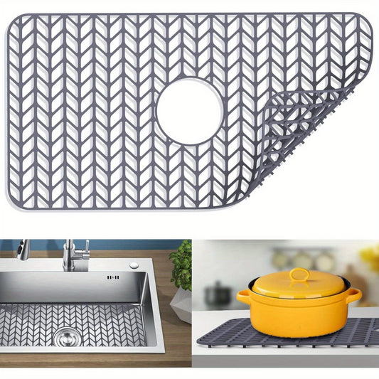 ADERTOS Silicone Sink Protector Mat Non-Slip Heat-Resistant (26\